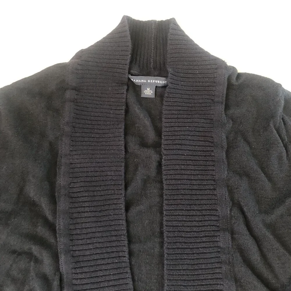 Banana Republic  Womens Medium Open Cardigan Linen Blend Size Medium - Picture 8 of 13